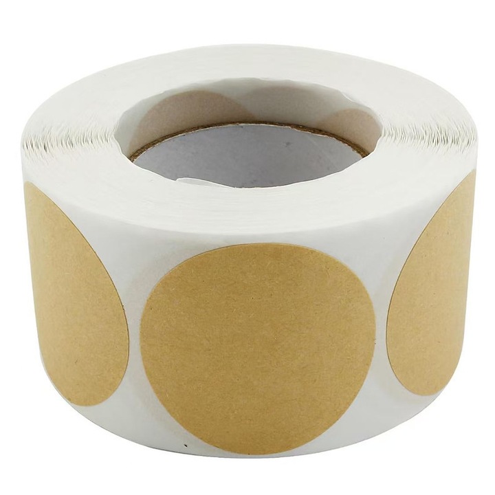 Set de 500 etichete autoadezive Amigo, finisaj lucios, maro