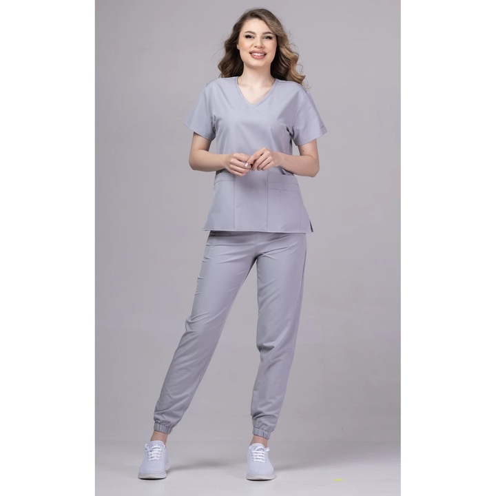 Costum medical de dama TAG PREMIUM EVA, Argintiu, 2XL