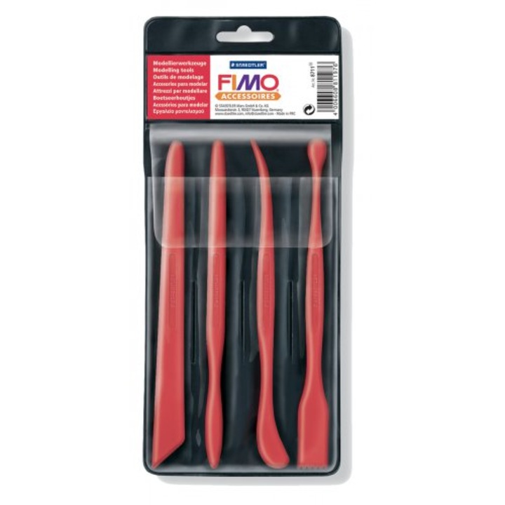 Комплект инструменти за моделиране, Fimo, 4 форми, пластмаса