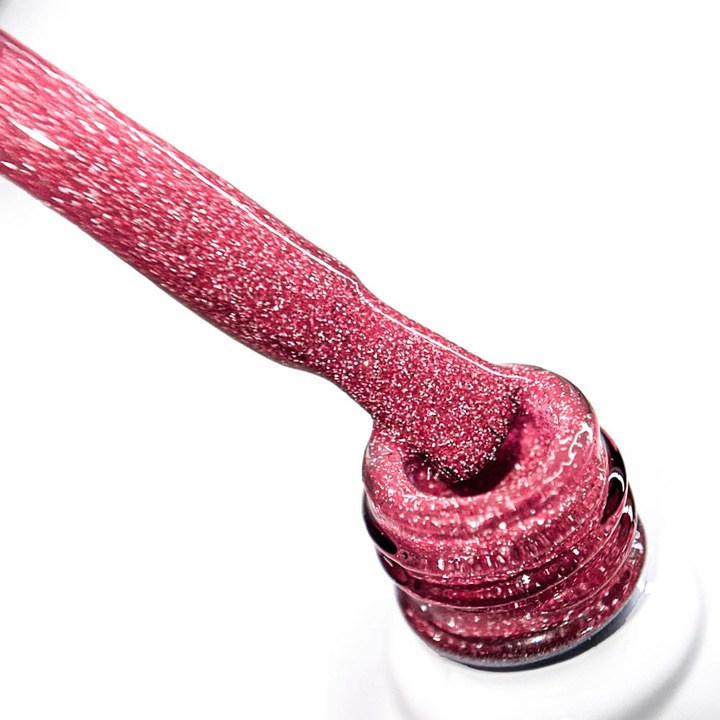 Oja hibrida Molly Nails Nr 600, rosu aprins, 8g, formula HEMA/Di-HEMA Free