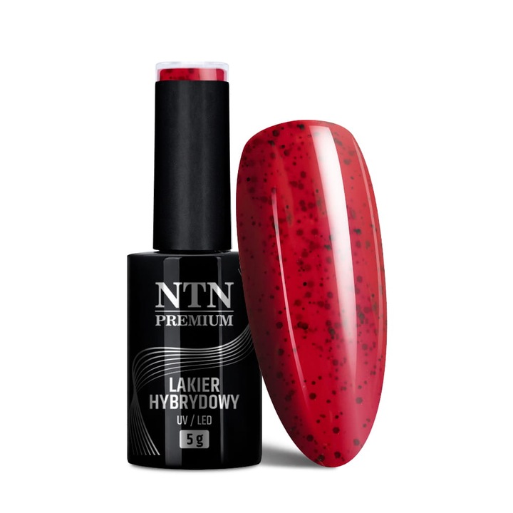 Oja hibrida NTN Premium Sugar Puff Collection 5 g Nr 189, rosu, cu particule negre