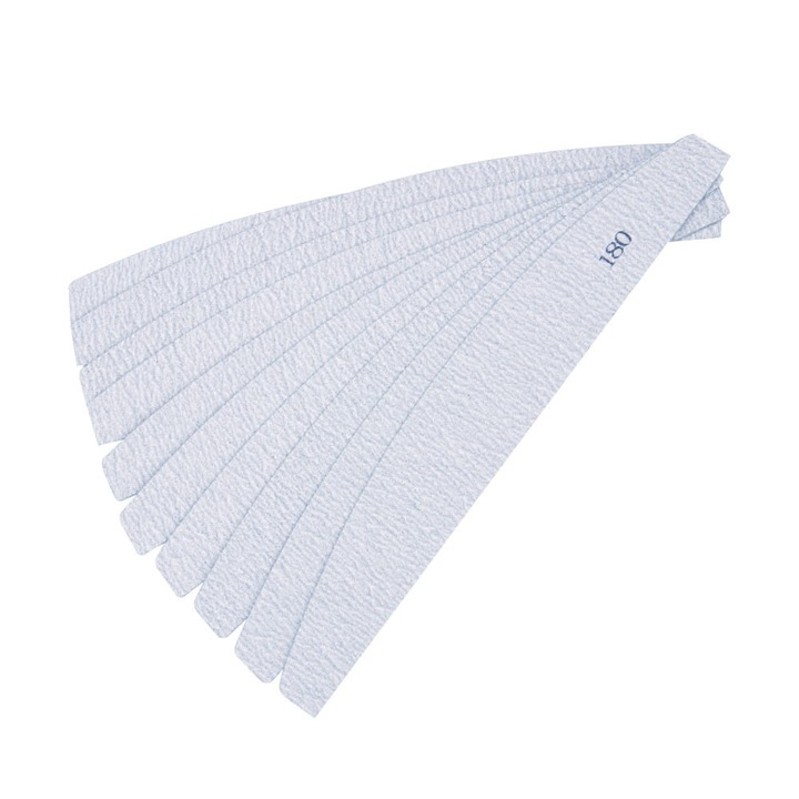 Set 10 bucati, Nakladki scierne pentru pilnic metalic, Molly Lac, gradatie 180, culoare zebra