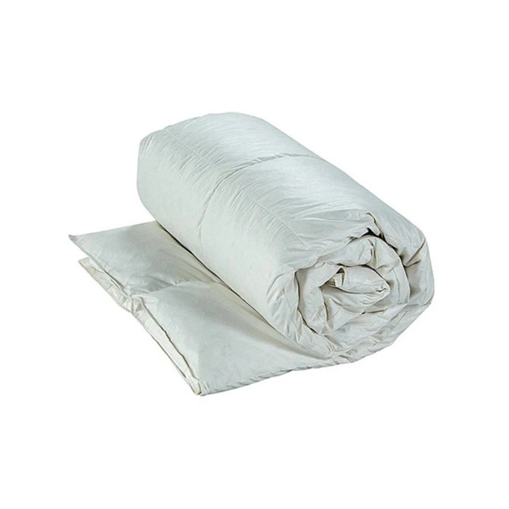 Pilota Bedora, 4 anotimpuri, 140 x 200 cm, bumbac, puf si pene gasca, alb, 1 piesa