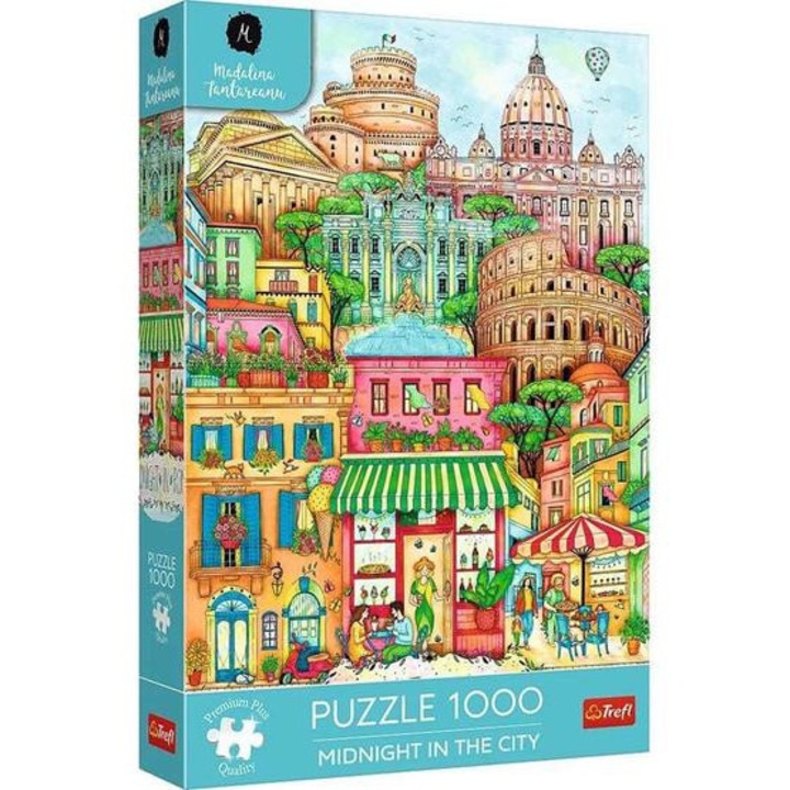 Trefl 1000 db-os Premium Plus puzzle - Éjfél Rómában (12072)