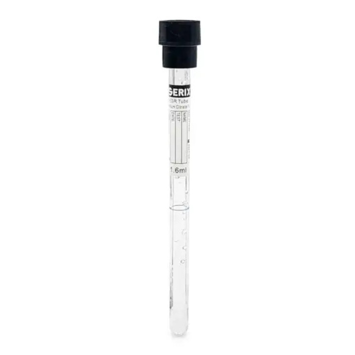 Set 100 Vacutainere VSH (negru) 1, 6 ML, Sticla, Serix
