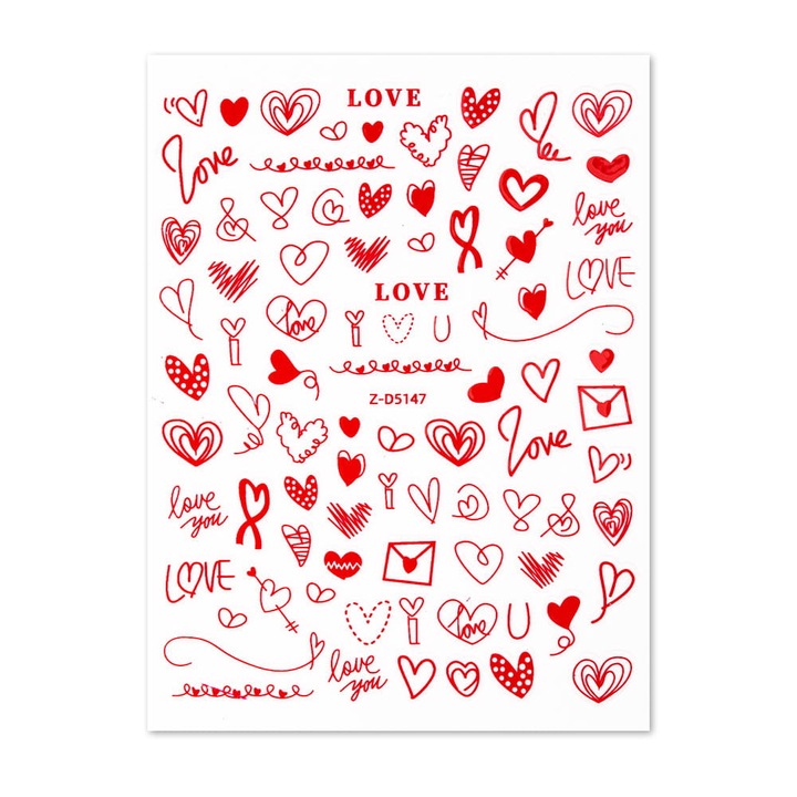 Körömmatrica készlet, GNB-LAB, Z-D5147 modell