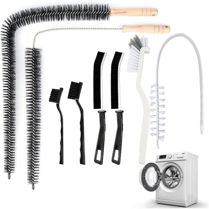 Четка за почистване на перална машина, четка за почистване на сушилня, четка за пукнатини за баня, душ и кухня - четки за търкане с дълга дръжка, домакински почистващи инструменти