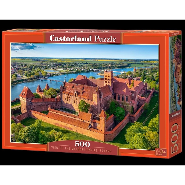 Пъзел Castorland 500 части Изглед към замъка Малборк, Полша, 47x33 см, за 9+ години