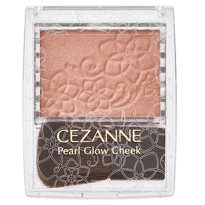 Fard de obraz WGW Cezanne Pearl Glow + pensula P3 Cinnamon Orange 2.4g