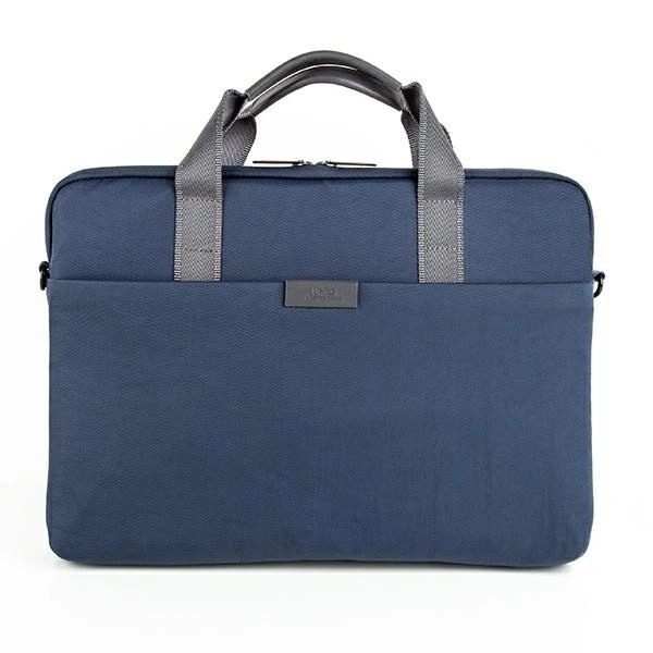 Servieta laptop Uniq Stockholm, impermeabila, cu suport retractabil pentru chei, albastru, 16 inch