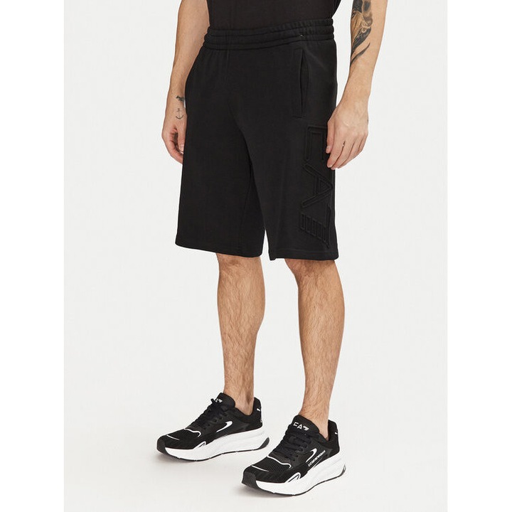 Pantaloni scurti sport barbati Ea7 Emporio Armani, negru, 3XL INTL
