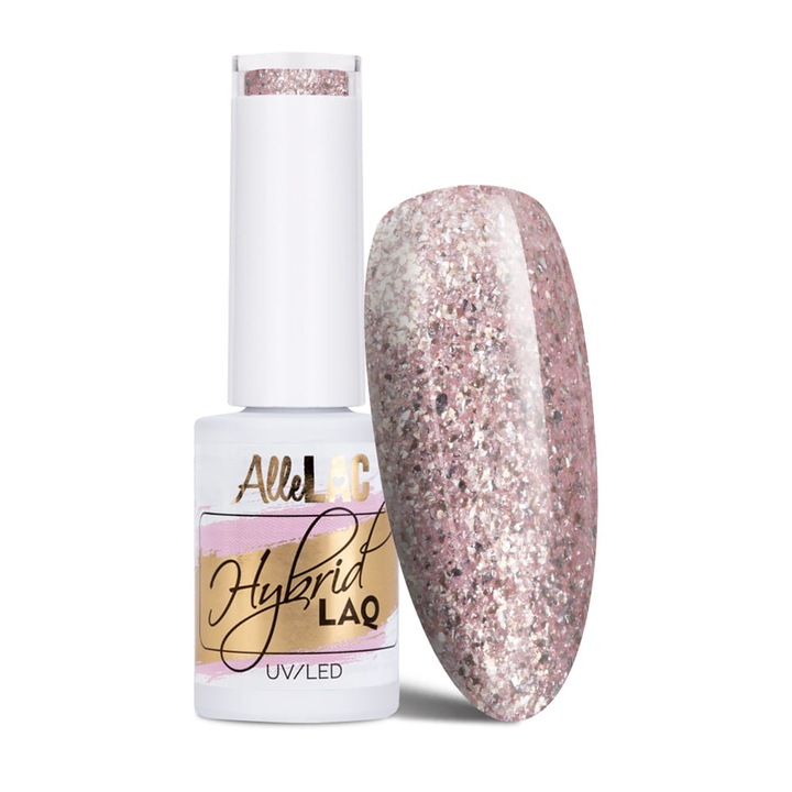 Oja hibrida AlleLac Nr 125, roz argintiu, 5 ml