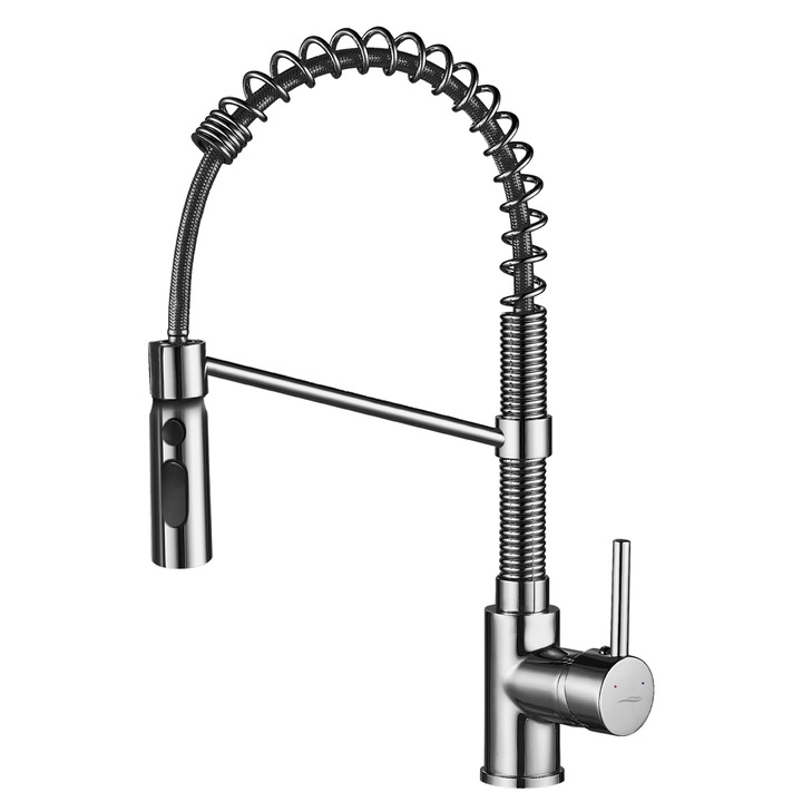 Кухненски смесител Kuchinox Serpen гъвкав хром 42.5x21см