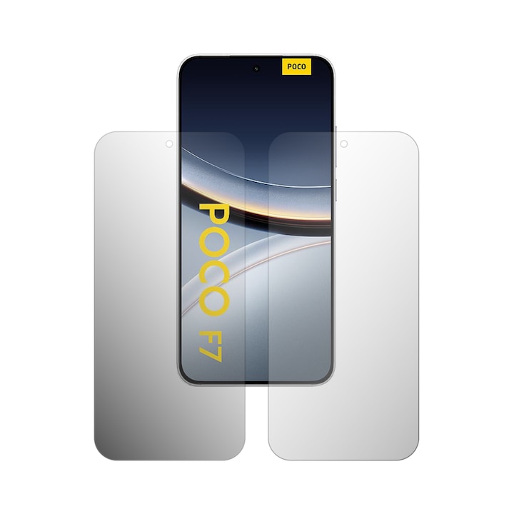 Комплект 2 протектора iSkinz Matte, за Poco F7, подходящ за калъфи, невидим Skinz Matte, против пръстови отпечатъци, антирефлексно покритие, самозалепващ се, гъвкав силикон