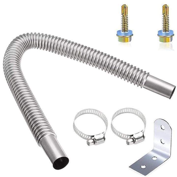 OEM Kipufogócső fűtés, rozsdamentes acél, 25x60 cm