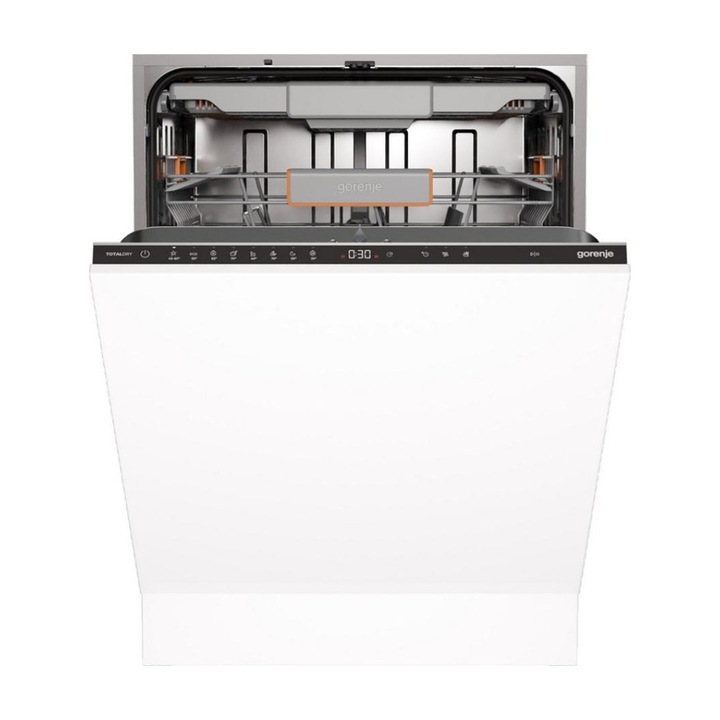 Вградена съдомиялна машина Gorenje GV16A, TotalDry, AutoProgram, Extra Hygiene, 8 програми, 16 комплекта, 60 см, Клас A, Бяла