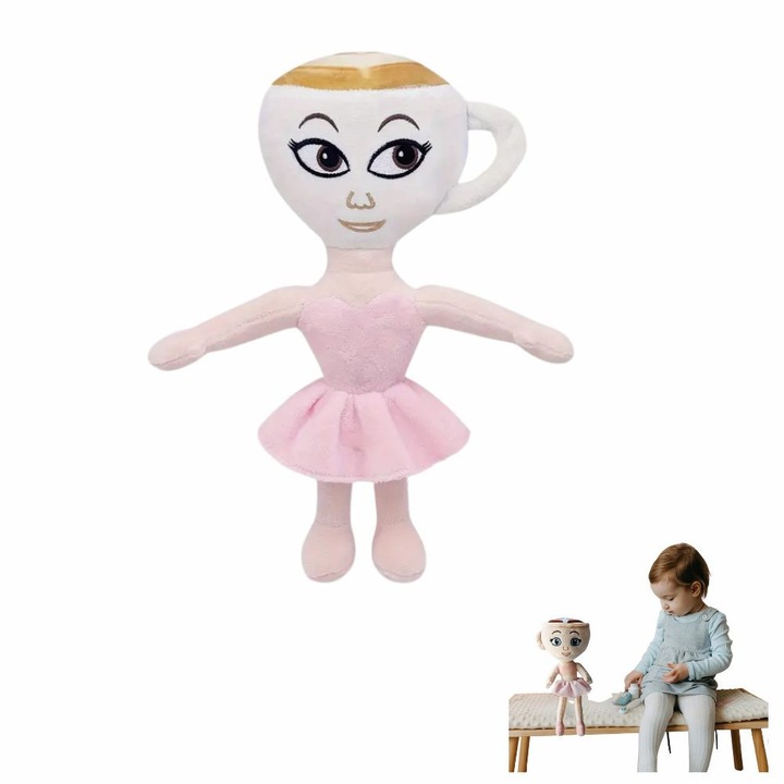 Jucarie de plus Balerina Cappuccina, multicolor, 30 cm, Virtual Trend®