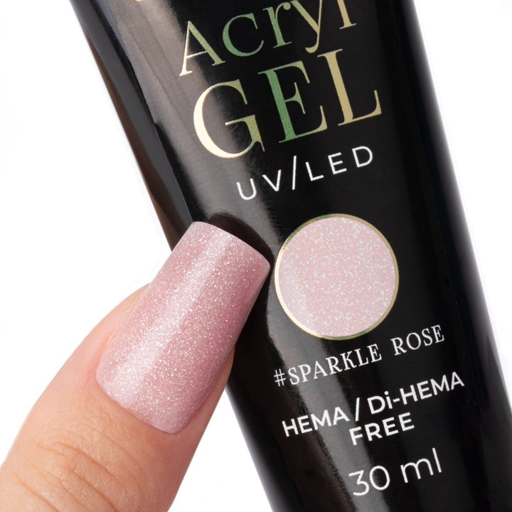 AcrylGel Polygel Molly Nails, rózsaszín, 30 ml, HEMA/Di-HEMA mentes