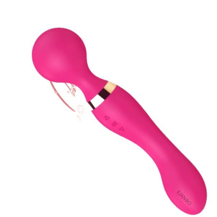 Vibrator EJANBO VibeControl pentru stimulare G-Spot si clitoridiana, 20 moduri de vibratie, Rose, 22x5.4 cm