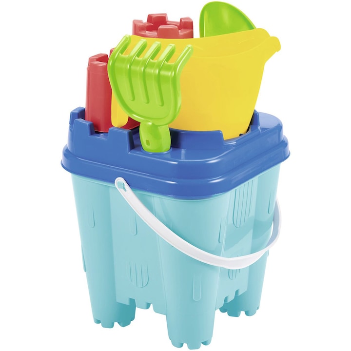 Set de joaca Ecoiffier - Galetusa castel, cu 5 forme de nisip