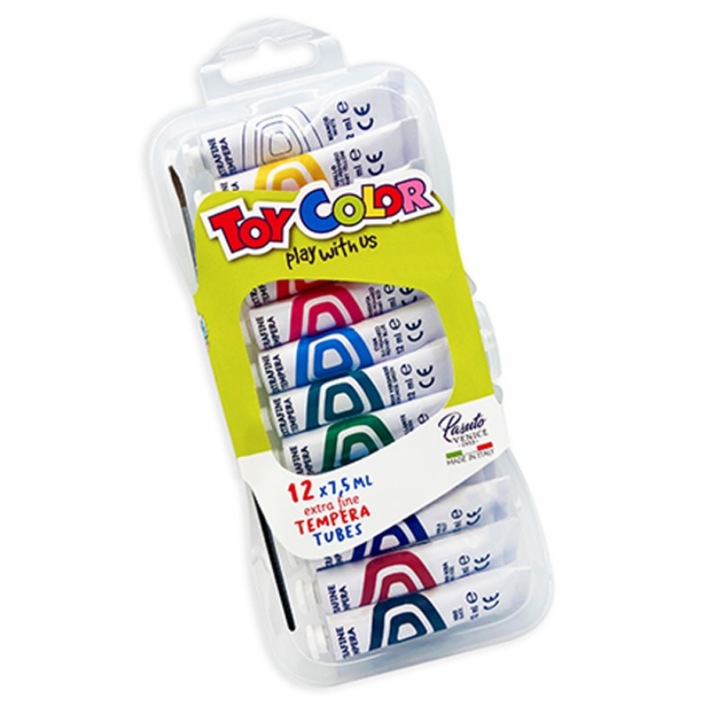 Set acuarele Toy Color, 12 culori, multicolor