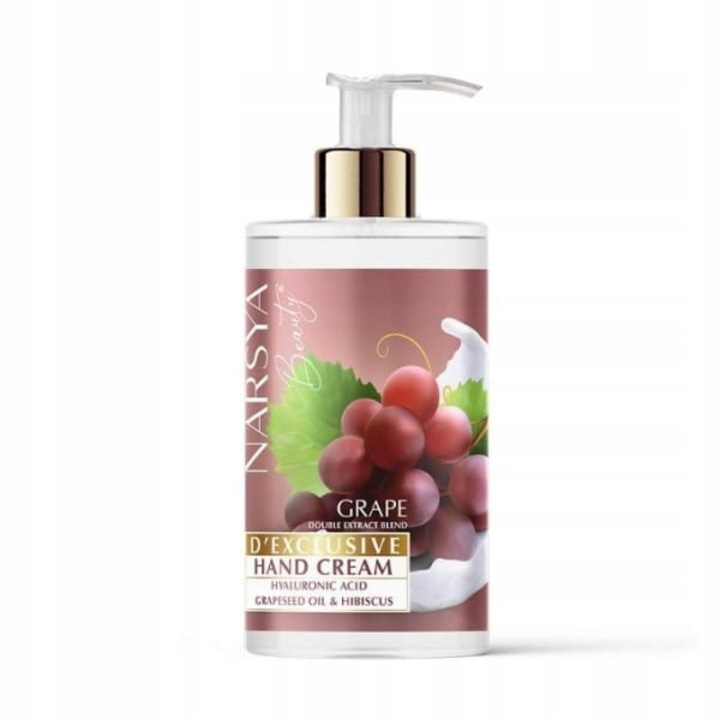 Crema de maini cu acid hialuronic, Narsya Beauty, aroma de struguri, 250ml