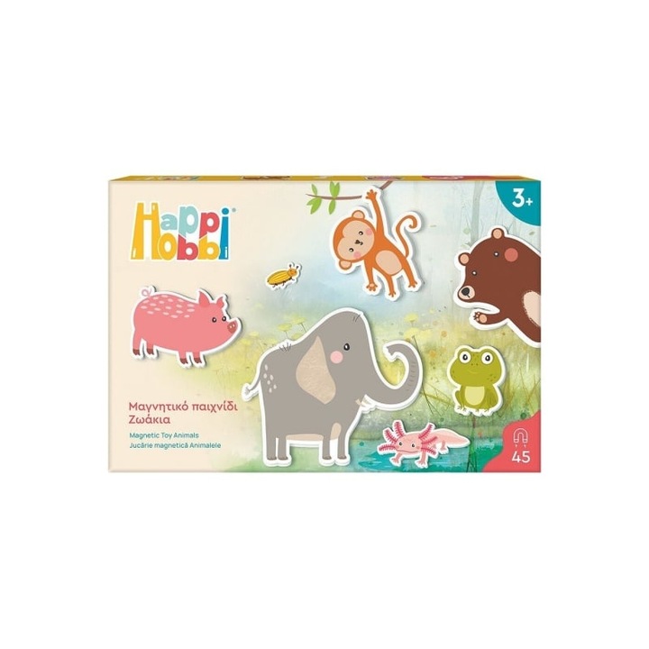 Jucarie educativa copii, HappiHobbi, 45 magneti, 3 ani+