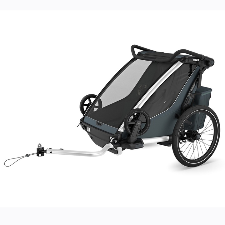 Carucior multisport dublu Thule Chariot Cross 2, Dark Slate