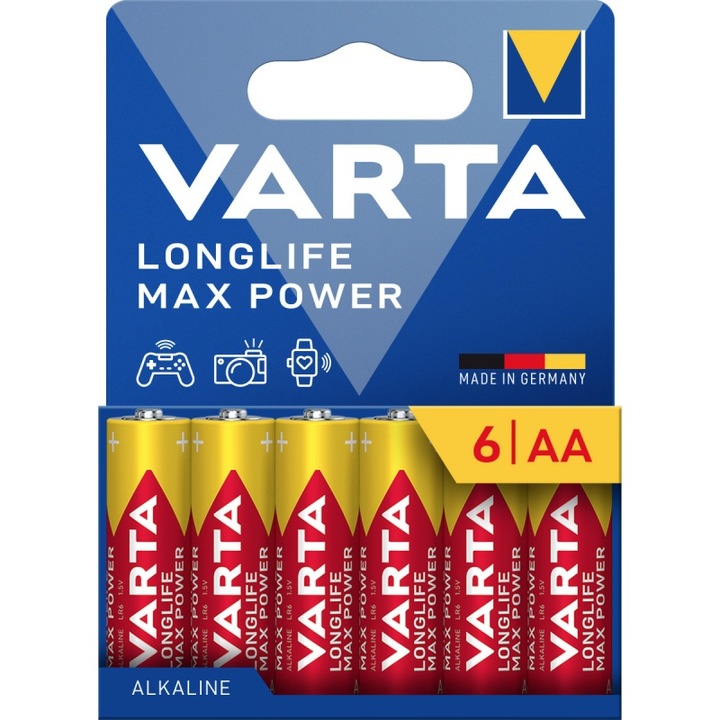 Baterii Varta Longlife Max Power, set de 6