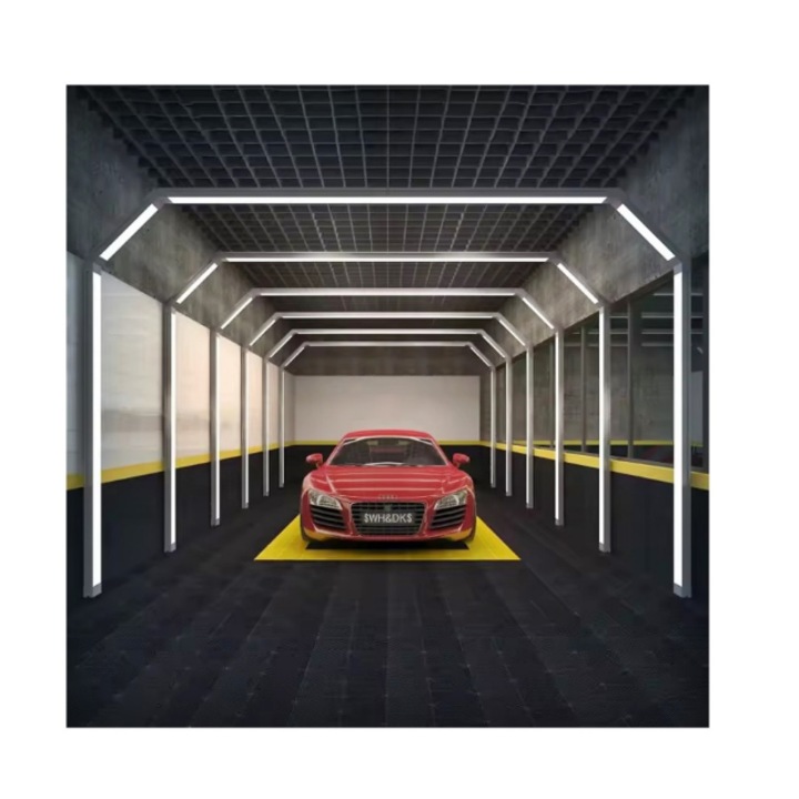 Tunel LED detailing auto idealSTORE Putere totala 1470W, Temperatura de culoare 6000K alb rece, 4000x5244 mm, Tehnologie LED T8, Eficienta luminoasa 100–120 lm/W, Tensiune alimentare 220V – 240V