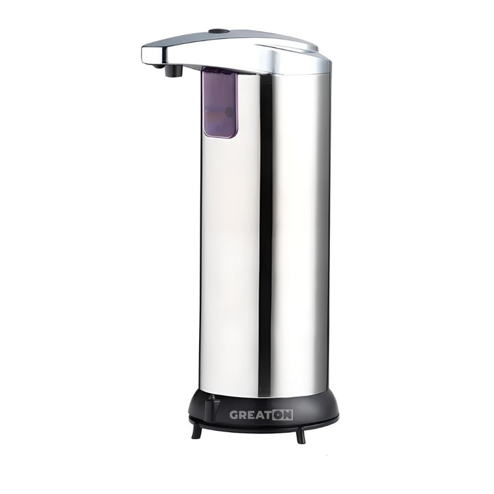 GREATON folyékonyszappan adagoló, fémes, 280 ml űrtartalom – elegáns dizájn és hosszú élettartam