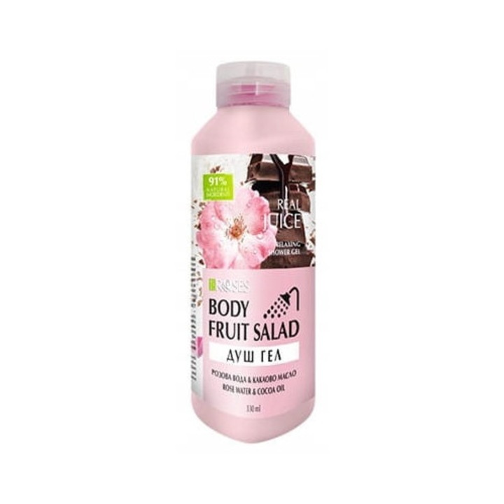 Rózsavíz tusfürdő, Rózsák, 330ml, gazdag ápolás, pihentető aroma