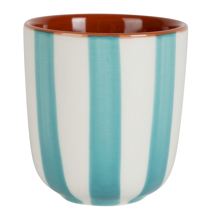 Ceasca Sema Design Ceramica, Turcoaz/Alb