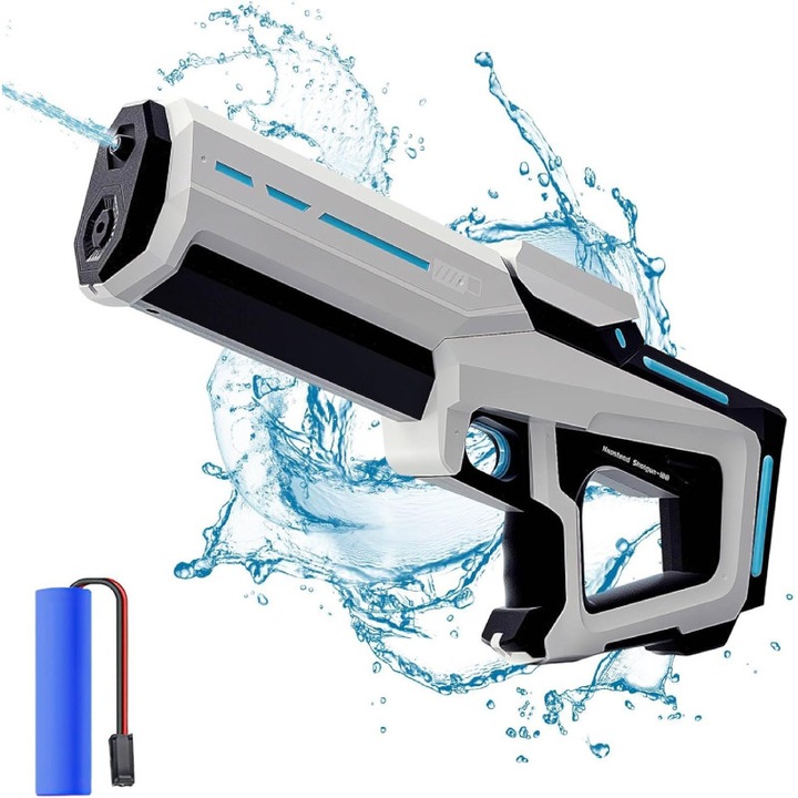 Pistol cu Apa HOZRO, Electric cu Absorbtie Automata, 300 ml – Jucarie 2-in-1 Reincarcabila, Pistol cu Jet de Apa pentru Copii si Adulti, Ideal pentru Vara, Piscina si Jocuri in Aer Liber