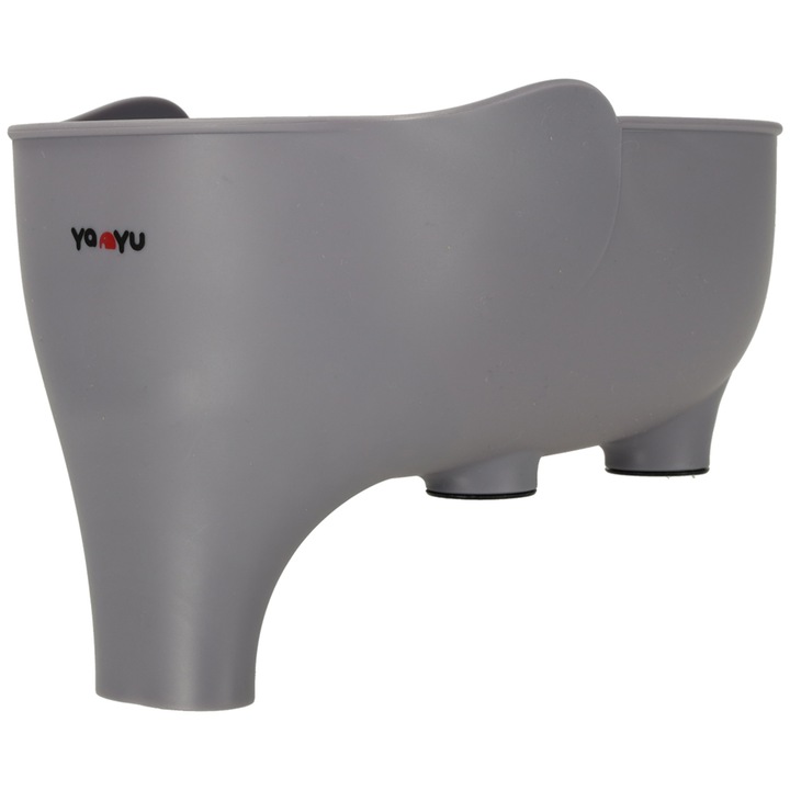 Strecuratoare chiuveta bucatarie in forma de elefant, plastic, cu evacuare apa prin trompa, negru