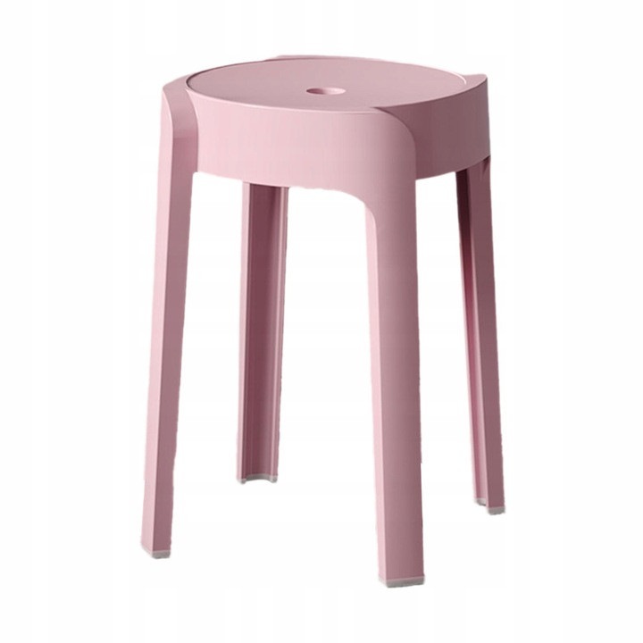 Scaun roz, 7 cm, polipropilena, conceput pentru uz casnic, portabil, ergonomic, usor de curatat, economiseste spatiu