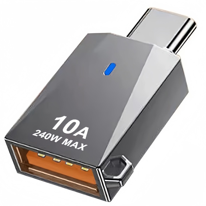 Adaptor OTG Type C la USB 3.0, mini, metal, compatibilitate larga