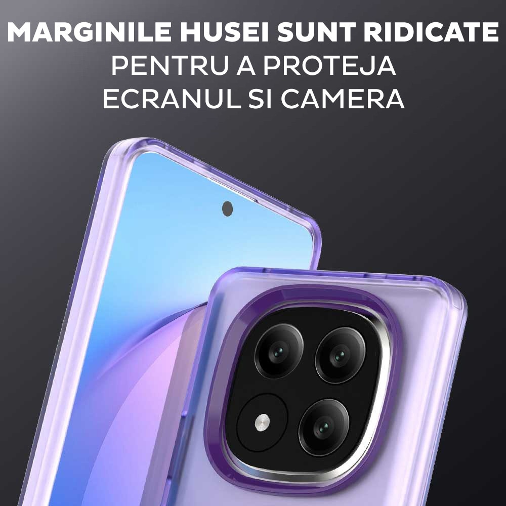 Husa pentru Xiaomi Redmi Note 14 Pro Plus 5G DaDen® CandyCase MagSafe, Antisoc, Incarcare wireless, Butoane protejate, Mov