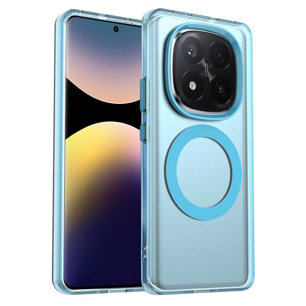 Husa pentru Xiaomi Redmi Note 14 Pro Plus 5G DaDen® CandyCase MagSafe, Antisoc, Incarcare wireless, Butoane protejate, Albastru