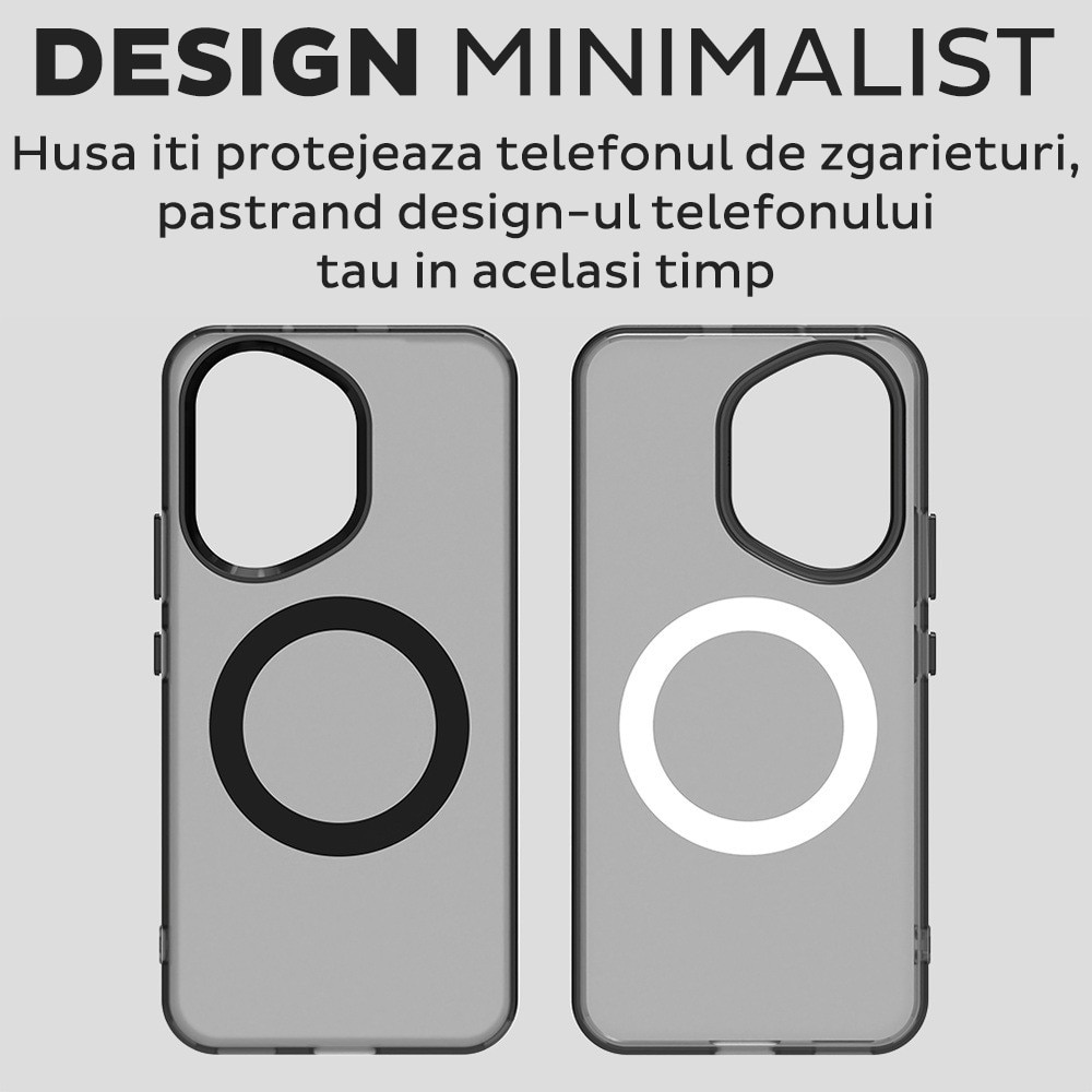 Husa pentru Honor 400 DaDen® CandyCase MagSafe, Antisoc, Incarcare wireless, Butoane protejate, Negru