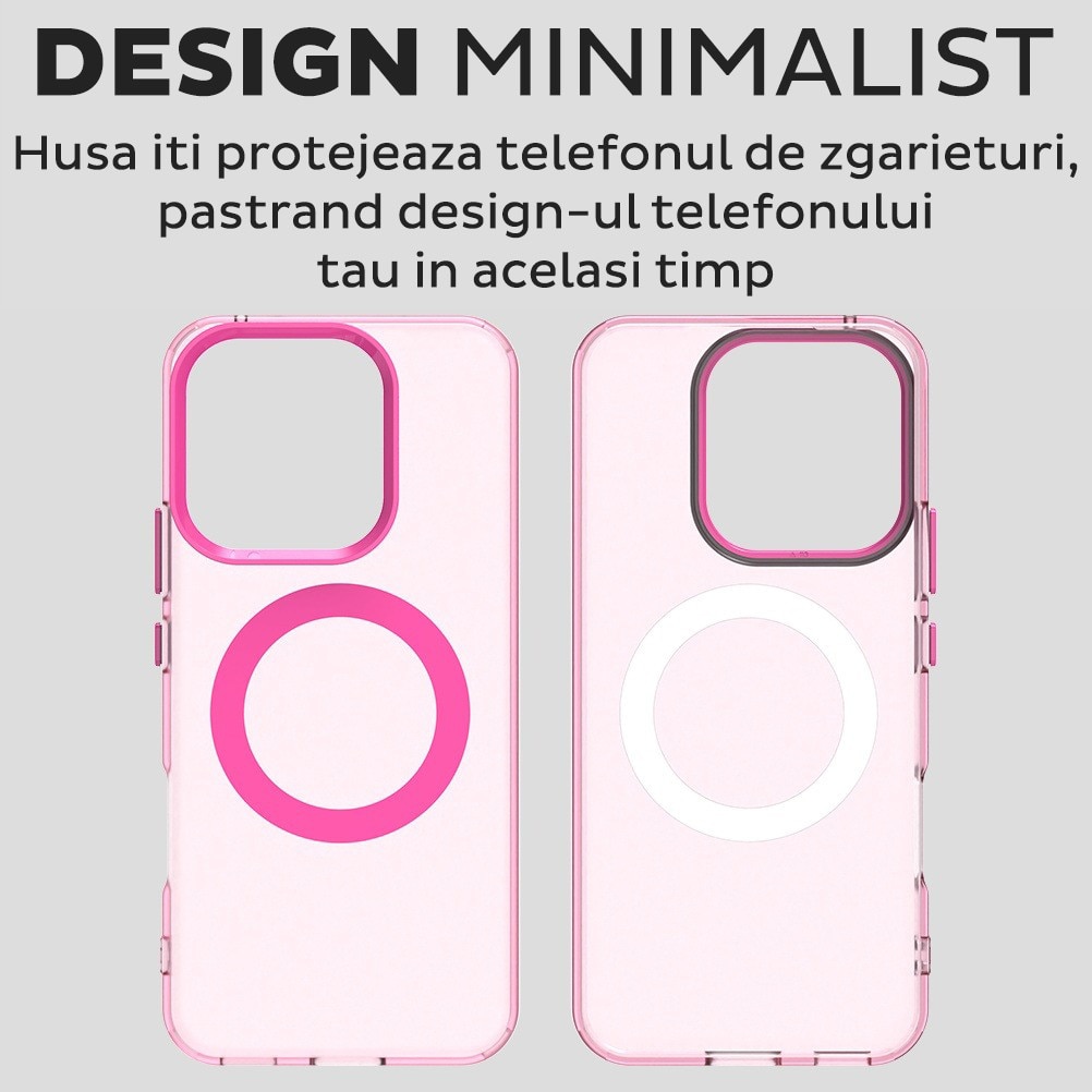 Husa pentru Honor 400 Lite DaDen® CandyCase MagSafe, Antisoc, Incarcare wireless, Butoane protejate, Roz
