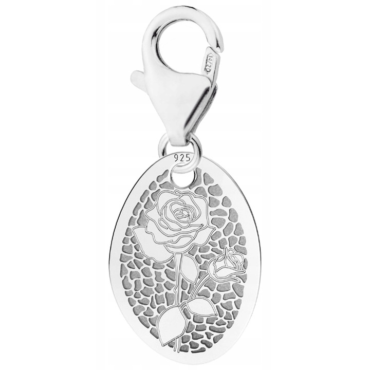 Talisman Din Argint 925, Larezo, Material Argint, Titlu 925, Floare / Trandafir, Ambalaj Elegant Inclus, Un Cadou Unic, Argintiu