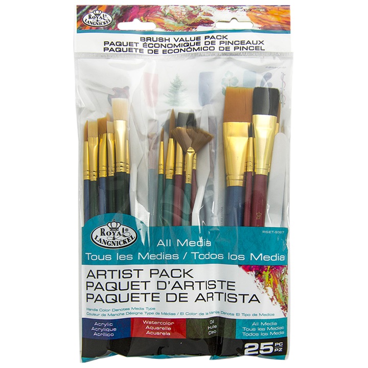 Set 25 pensule si spatule, Royal & Langnickel