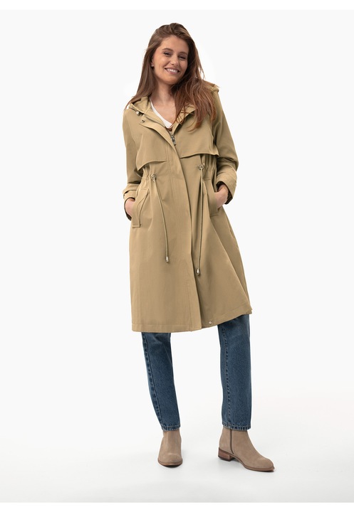 Trenci cu cordon pentru dama Volcano J-Bjork, Bej, XL