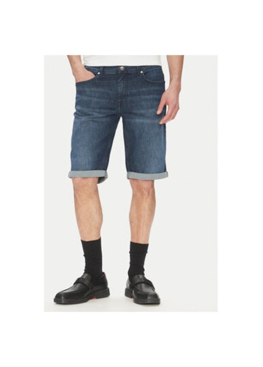 Karl Lagerfeld Ferfi Farmer Rovidnadrag, 265820 552833, Pamut, Sotetkek, Tengerészkék