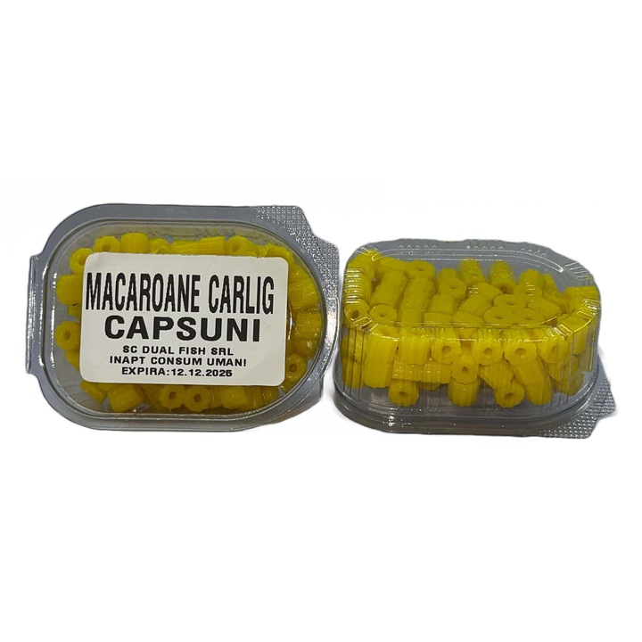 Carlig makaróni, SÁRGA EPER ízű, 30 g, Dual Fish ízű