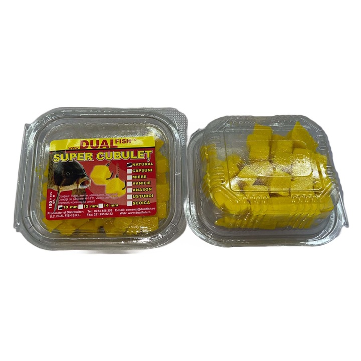 Mamaliga Super Cube 10 mm, NATUR íz, 150gr, Dual Fish