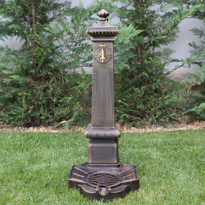 Cismea de gradina aluminiu Cora, negru-auriu