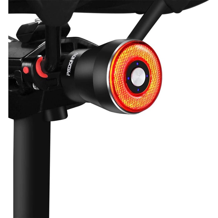 Lampa spate inteligentă Bisprico, LED roșu, senzor de frânare, încărcare USB-C, 60h