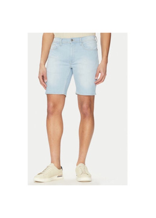 Ferfi farmer rovidnadrag keverek anyagbol, Kék